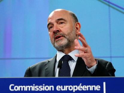 El comisario de Asuntos Económicos y Financieros, Pierre Moscovici, la semana pasada en Bruselas.