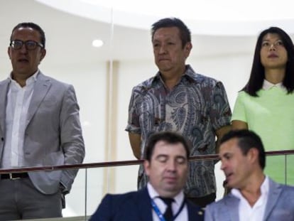 Peter Lim enel partido de Champions del Valencia de este mi&eacute;rcoles.