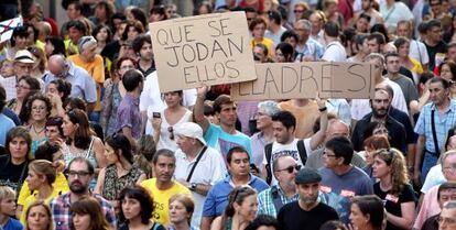 La manifestaci&oacute;n recorri&oacute; las calles del centro de Barcelona.