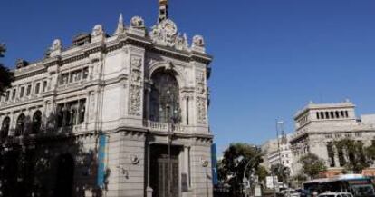 Fachada del Banco de España, en Madrid.