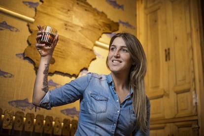 Nagore Irazuegi in her restaurant/vermutería Arima Basque Gastronomy Madrid.