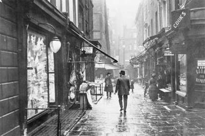 Calle de Londres alrededor de 1900.