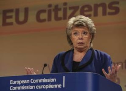 La comisaria europea de Justicia y Ciudadanía y vicepresidenta de la CE, Viviane Reding. EFE/Archivo