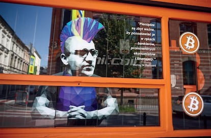 Un cajero bitcoins en Cracovia.