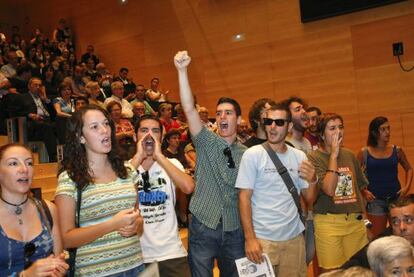 Protesta estudiantil en la Universitat Jaume I de Castellón