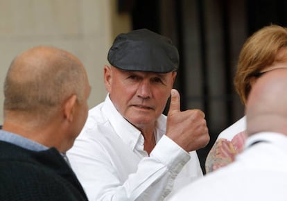 Brian Charrington near the court in Alicante, in a February photo.