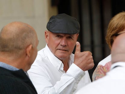 Brian Charrington near the court in Alicante, in a February photo.