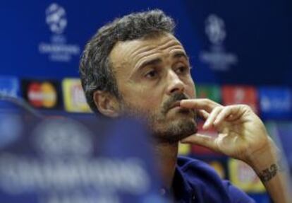 Luis Enrique, ahir, a Roma.