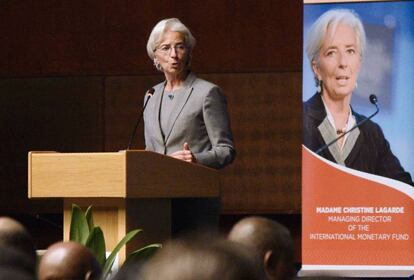 La directora gerente del FMI, Christine Lagarde