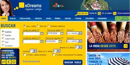 Página web de edreams