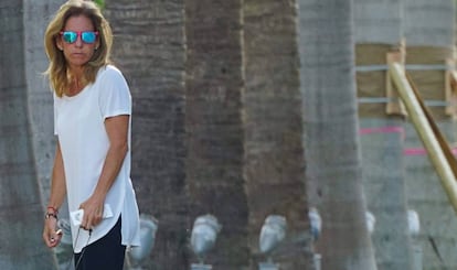 La extenista Arantxa Sánchez Vicario por las calles de Miami, en 2018.
