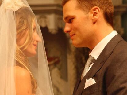 Gisele Bündchen y Tom Brady, el día de su boda en 2009.