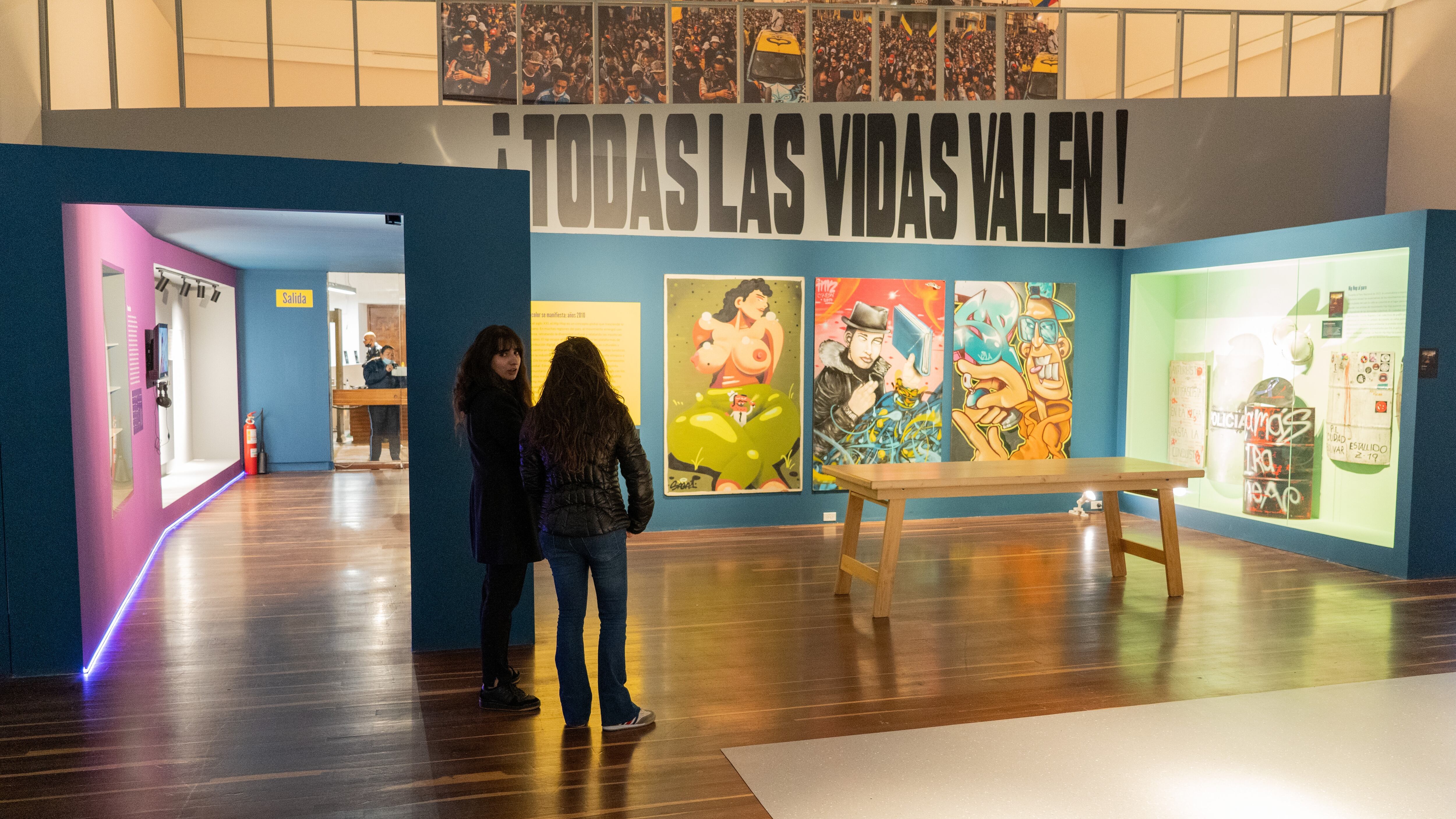Nación Hip-Hop: Colombia al ritmo de una cultura, exposición sobre la cultura Hip-Hop, en el Museo Nacional, en Bogotá, el 15 de diciembre de 2022.
