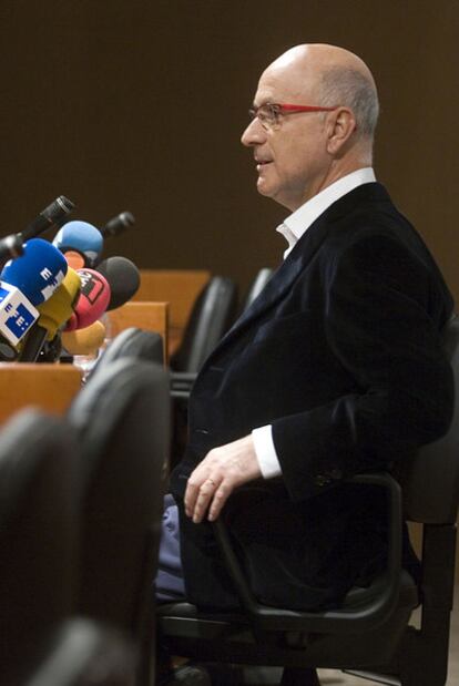 Josep Antoni Duran (CiU), en rueda de prensa.