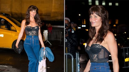 Helena Christensen a su llegada al cumpleaños de Gigi Hadid el pasado 22 de abril.
