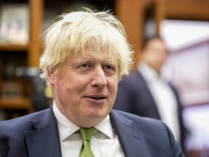 El ex primer ministro británico, Boris Johnson, este martes, en el Capitolio del Estado de Texas (EE UU).