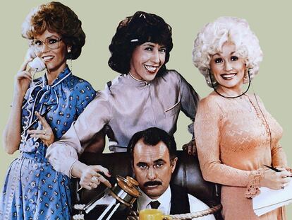 Jane Fonda, Dolly Parton y Lily Tomlin en el cartel de la película ‘De nueve a cinco’.