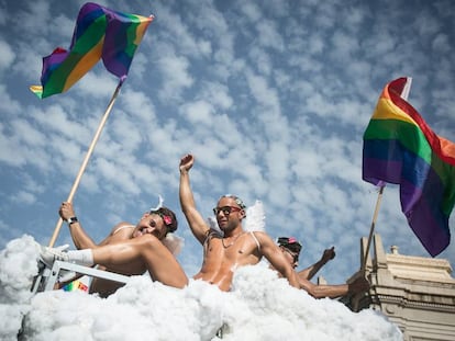 Una carroza del Orgullo de Barcelona de la pasada edición.