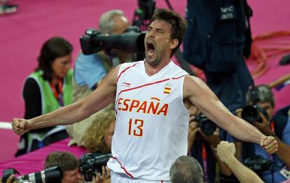 Marc Gasol celebra la victoria.