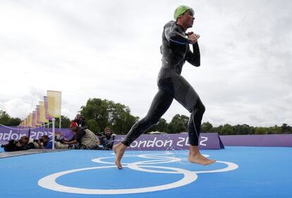 Javier G&oacute;mez Noya durante la prueba de nataci&oacute;n. 