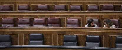 Bancada del PP en el Congreso en la tarde del 18 de septiembre.