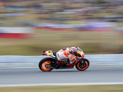 Márquez rueda en el circuito de Brno.