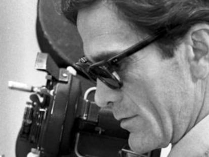 Pier Paolo Pasolini, en el rodaje de " Teorema".