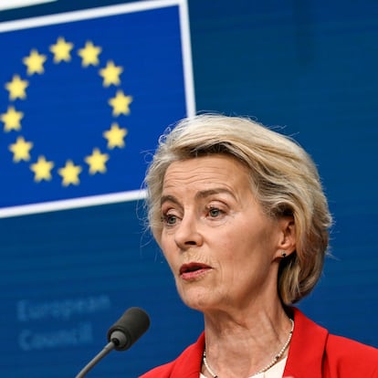 June 26, 2025: Ursula Von der Leyen , the president of the European Commission during the press conference after EU leaders and head of states Summit in Brussels, Belgium on 26/06/2025 Photo by Wiktor Dabkowski
Europa Press/Contacto/Wiktor Dabkowski
27/06/2025 ONLY FOR USE IN SPAIN