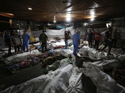 Bombardeo en un hospital de Gaza, la noche del martes