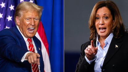 Los candidatos a las elecciones presidenciales del 5 de noviembre, Donald Trump y Kamala Harris.