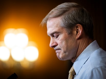 El congresista Jim Jordan, este viernes durante una comparecencia en el Capitolio.