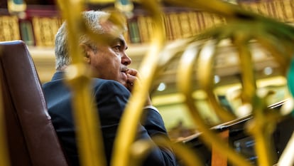 Santos Cerdán, este jueves en el Congreso.