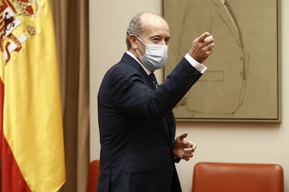 El ministro de Justicia, Juan Carlos Campo, en una comparecencia en diciembre ante la Comisión de Justicia del Congreso.