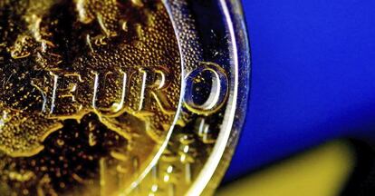 Detalle de una moneda de euro.
