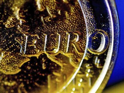 Detalle de una moneda de euro. 