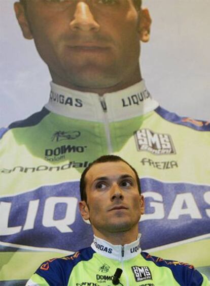 Ivan Basso, en su presentación el viernes con el Liquigas.