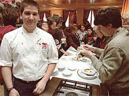 Daniel García Reinaldo, <b></b><i>chef</i> del restaurante malagueño Tragabuches, durante las jornadas de ayer.