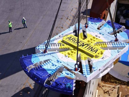 Tuneladora usada en la obra de soterramiento de la línea de tren Sarmiento.