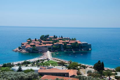 Sveti Stefan, un pueblecito pesquero reconvertido en resort de lujo.