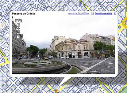 Street View permite recorrer una de las principales vías de la ciudad Condal desde cualquier lugar del mundo.