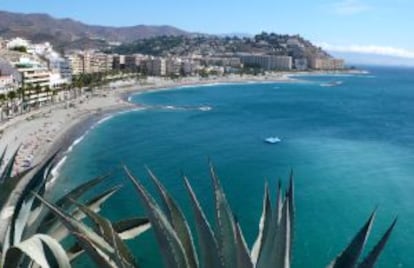 Playa de Almuñécar, en Granada (España).