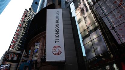 Sede de Thomson Reuters en Times Square, Nueva York, este sábado.