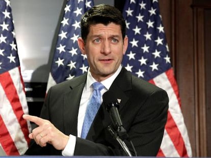 El republicano Paul Ryan, en una de las presentaciones del nuevo plan sanitario, el miércoles.