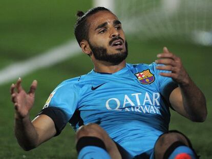 Douglas, al partit d'ahir contra el Villanovense.