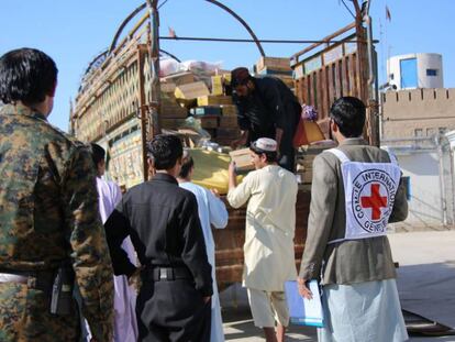 Food distribution in Afghanistan.