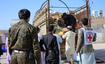 Food distribution in Afghanistan.