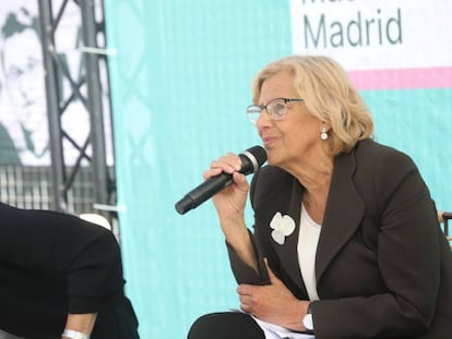 La candidata de Más Madrid al Ayuntamiento de Madrid, Manuela Carmena.