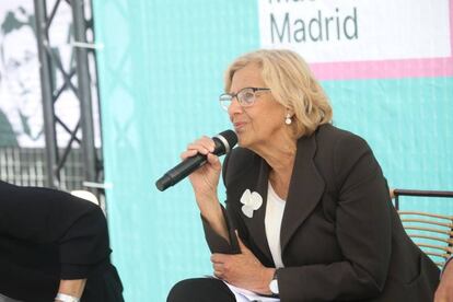 La candidata de Más Madrid al Ayuntamiento de Madrid, Manuela Carmena.