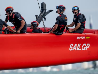 El barco español durante el SailGP de Cádiz, en octubre pasado.