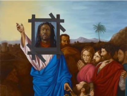'Jesus Noir' (2020), óleo sobre lienzo de Titus Kaphar.